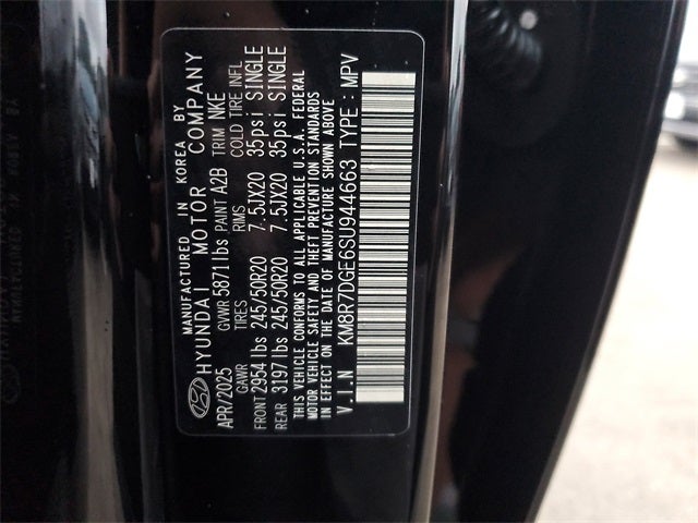 2025 Hyundai PALISADE Calligraphy Night Edition